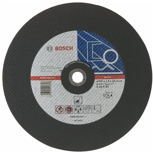 Rezalna plošča Bosch PRO Ø 355 mm, izvrtina 25,4 mm, za kovino, ravna oblika, A 36 R BF