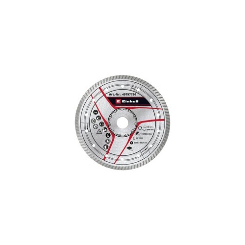 Rezalna plošča Einhell Turbo Ø 200 mm, 25,4 mm izvrtina, 2,6 mm debelina, turbo segmenti, za ploščice/marmor/kamen