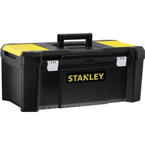 Delovna škatla Stanley STST82976-1 Essential 26, 8,5 l, kovinske zapiralke, nosilnost 12 kg, črne barve