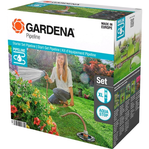 Začetni set za vrtni cevovod Gardena Pipeline, z dvema vodnima vtičnicama (08270-20)