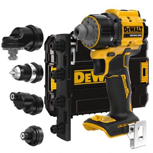 Akumulatorski brezkrtačni vrtalnik/vijačnik DeWalt DCD803NT-XJ, 18 V XR, 73 Nm, 4 zamenljive glave, kovček TSTAK