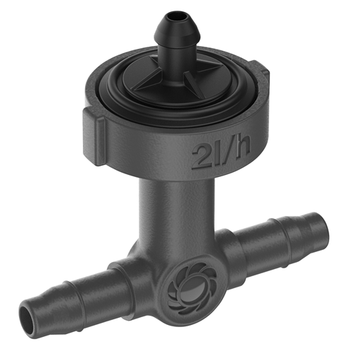 Vrstni kapalnik s kompenzacijo tlaka Gardena Micro Drip System Inline Drip Head 2 l/h, temno siva (13312-20)