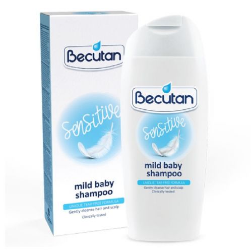 Šampon Becutan Sensitive 200 ml, brez solz, z olivnim oljem, za občutljivo otroško kožo