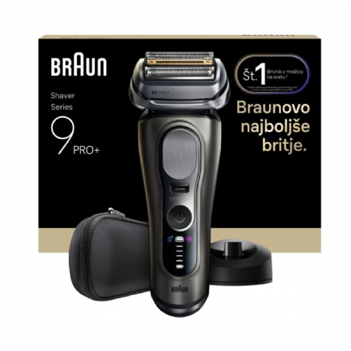 Električni brivnik Braun Series 9 PRO+ 9615s, 5+1 sistem, ProLift rezilo, SensoAdapt, 60 min delovanja, grafitne barve