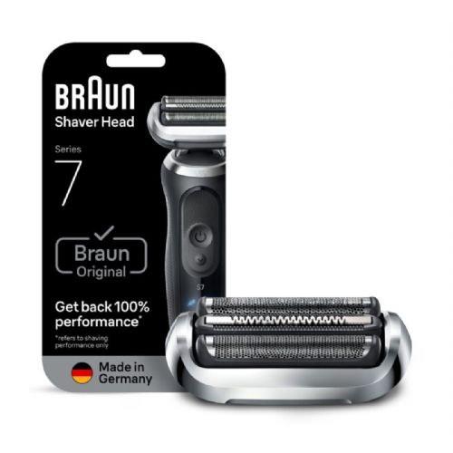 Nadomestna glava Braun Series 7 74S, 360° SkinFlex, 3 rezila, klik sistem, srebrna