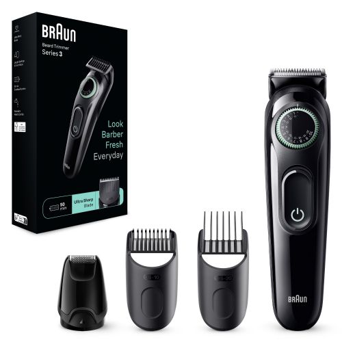 Urejevalnik brade Braun Series 3 BT3421, 40 nastavitev dolžine, 50 min delovanja, pralna glava, ostro rezilo