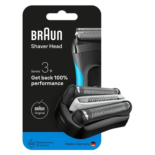 Nadomestna glava Braun Series 3+ 32B, MicroComb, dvojna mrežica, klik sistem (ODPRTA EMBALAŽA)