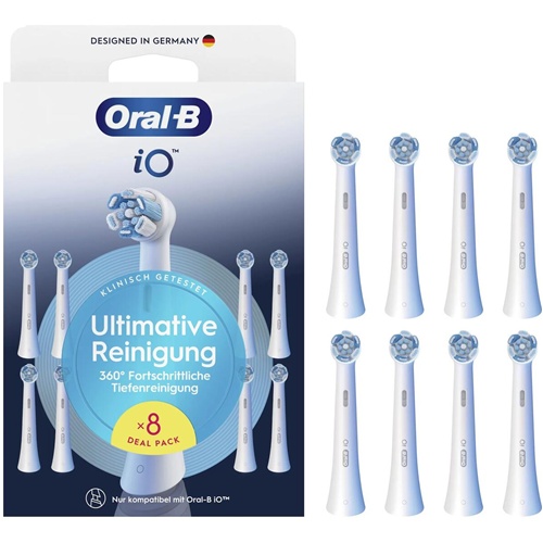 Nastavki za električno zobno ščetko Oral-B iO Ultimative Cleaning 8 kosov, bela