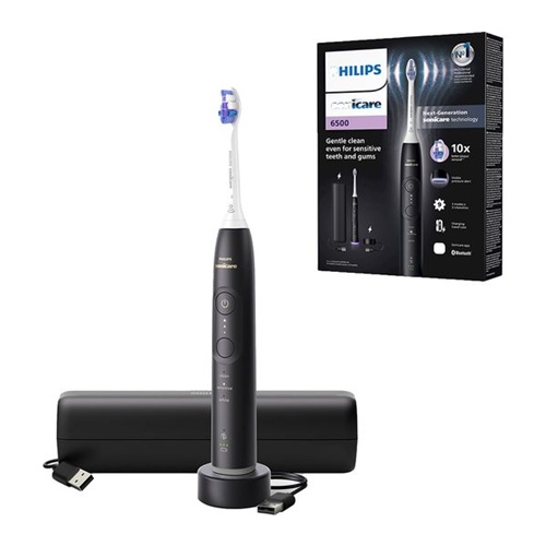 Električna zobna ščetka Philips HX7411/02 Sonicare, 62.000 gibov/min, 3 intenzitete, črne barve