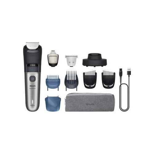 Urejevalnik brade Philips BT7670/15, 0,4–20 mm, 40 nastavitev dolžine, samoostrilna kovinska rezila, 120 min brezžične uporabe