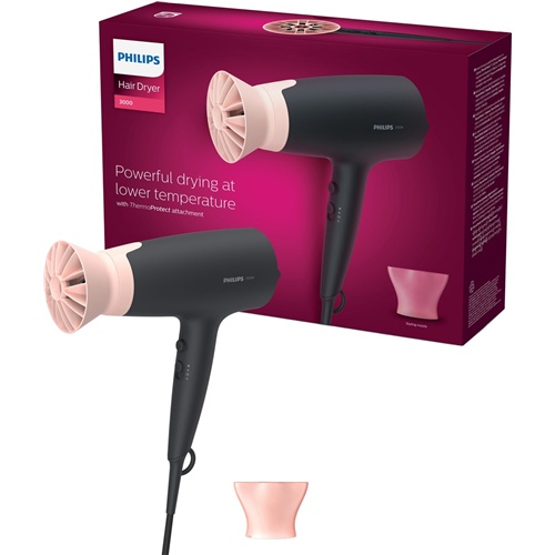 Sušilec za lase Philips Series 3000 BHD350/10, 2100 W, roza/črna