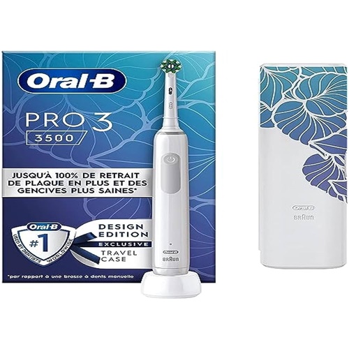 Električna Zobna ščetka Oral-B Pro 3 3500, Bela | Enaa